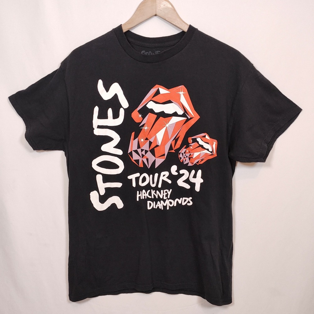 Rolling Stones T-Shirt Men's Large "Hackney Diamonds Tour '24" Graphic